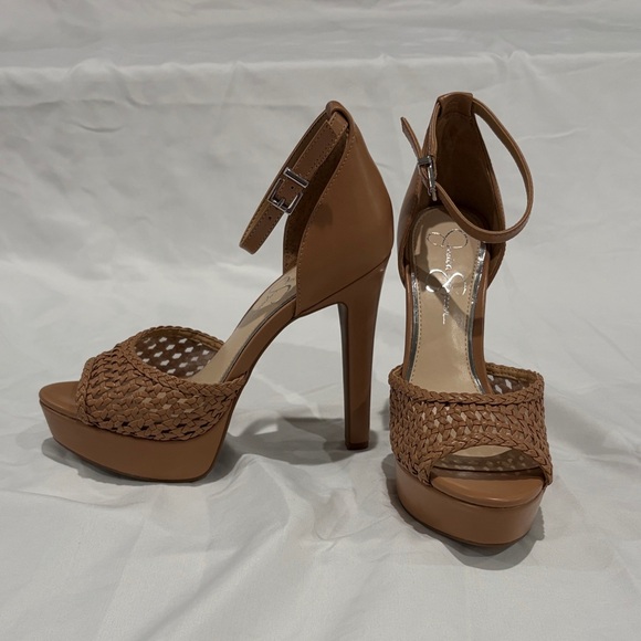 Jessica Simpson Nude Woven Platform Heels - Picture 5 of 6